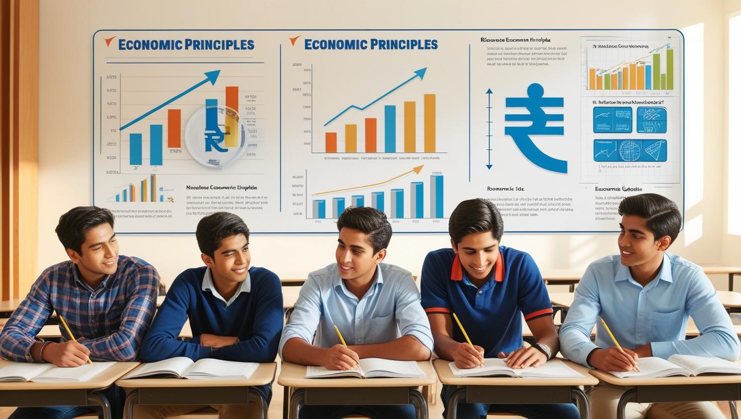 Illustration related to economics, market trends, or graphs