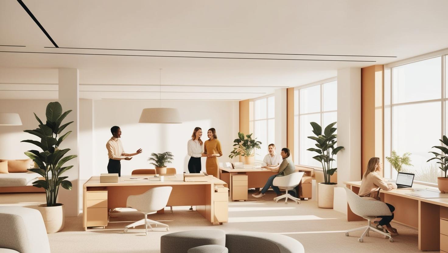 Professional office or study environment for commerce students